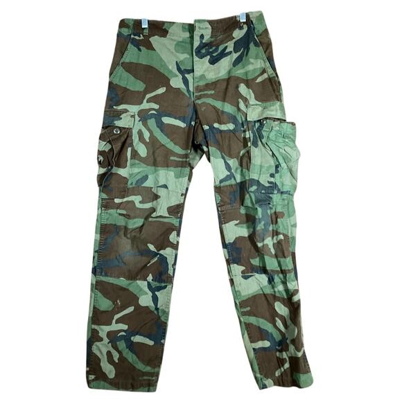 Military Army Combat Unisex Trousers Green Woodlands Camouflage Uniform Small R - Picture 1 of 12